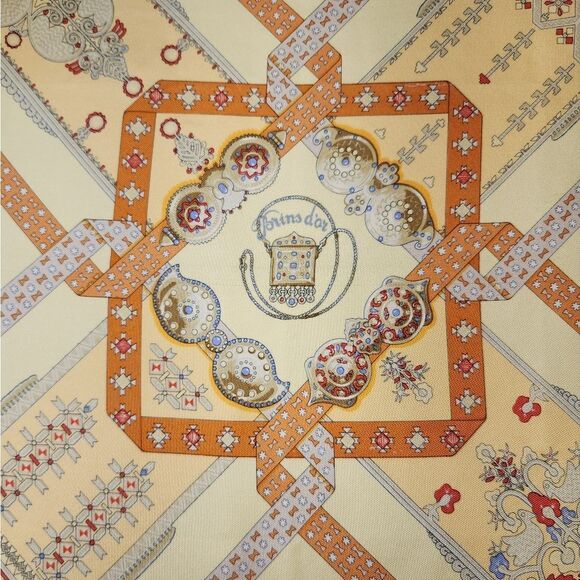 Hermès BRINS D'OR Scarf designed by Julia Abadie SILK PRISTINE CONDITION - Picture 8 of 10